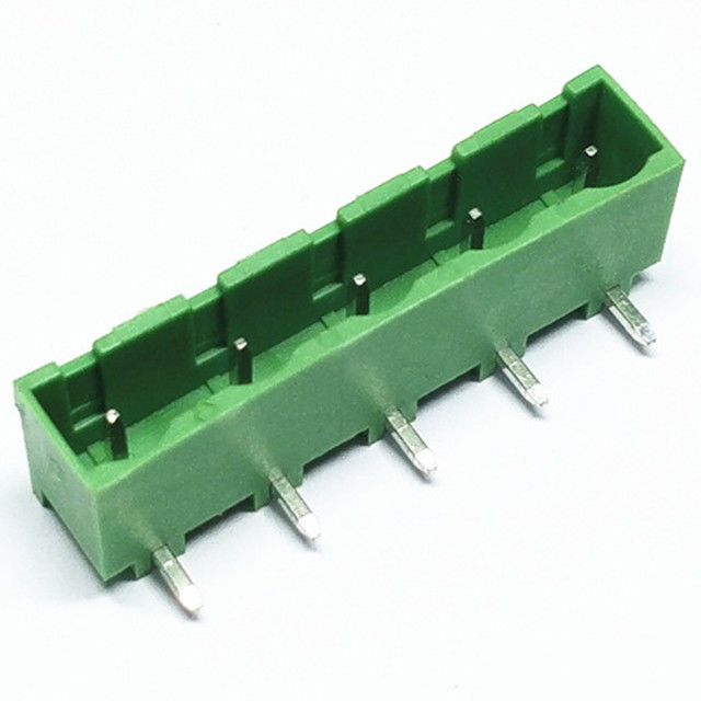 term block hdr edg 3.81/5.00/5.08/7.62mm ptich header, male pins, shrouded (4 Side) right angel through hole